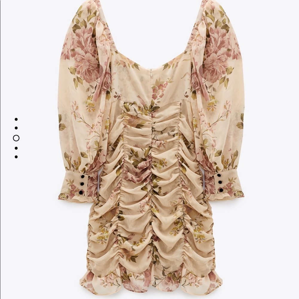 Zara draped printed mini dress bloggers fav 7885/